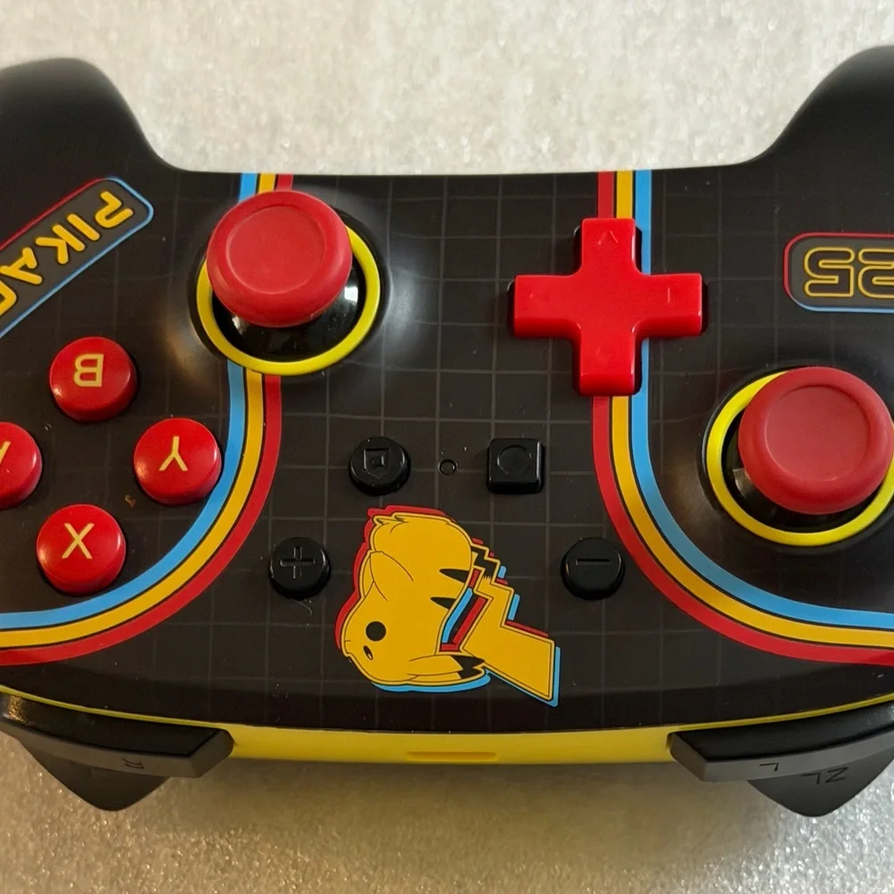 Pikachu Edition Black and Red Gaming Controller